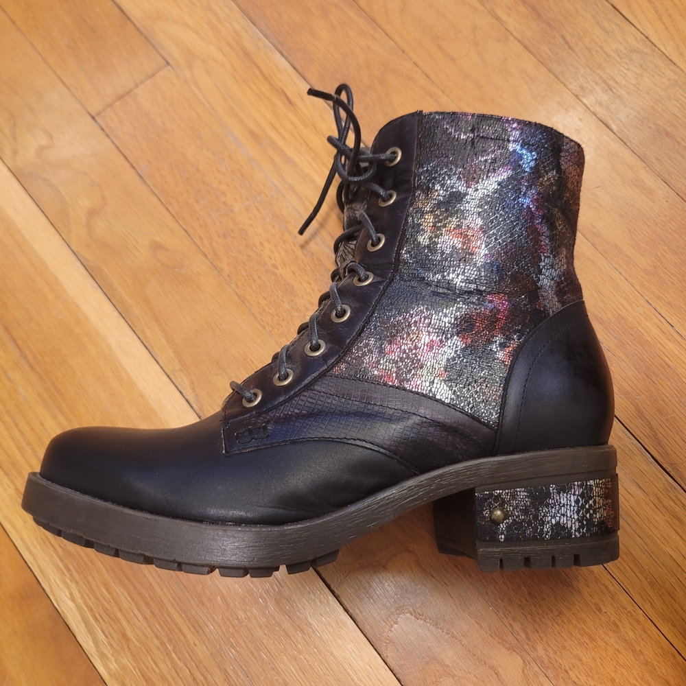 L'artiste Marty-Met Black and Multicolor Women's Boots Size 41/10
